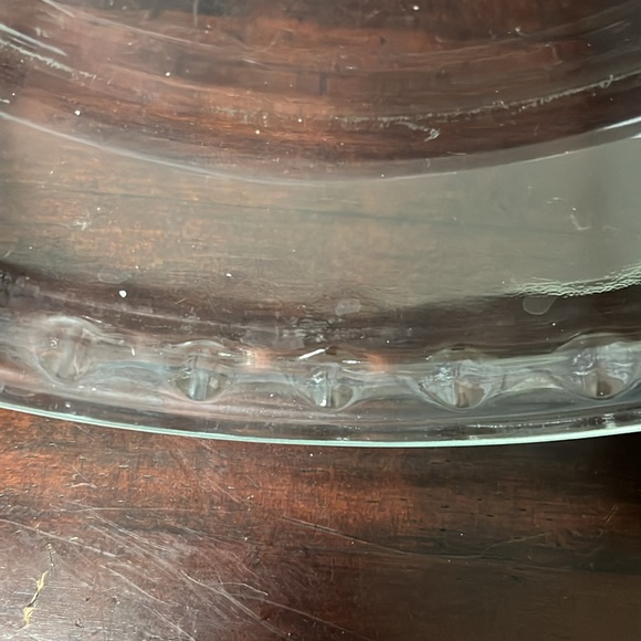 Pyrex Pie Plate #229 Clear Glass Deep Dish 24 cm 9.5” Scalloped Fluted Edge USA - Picture 6 of 9